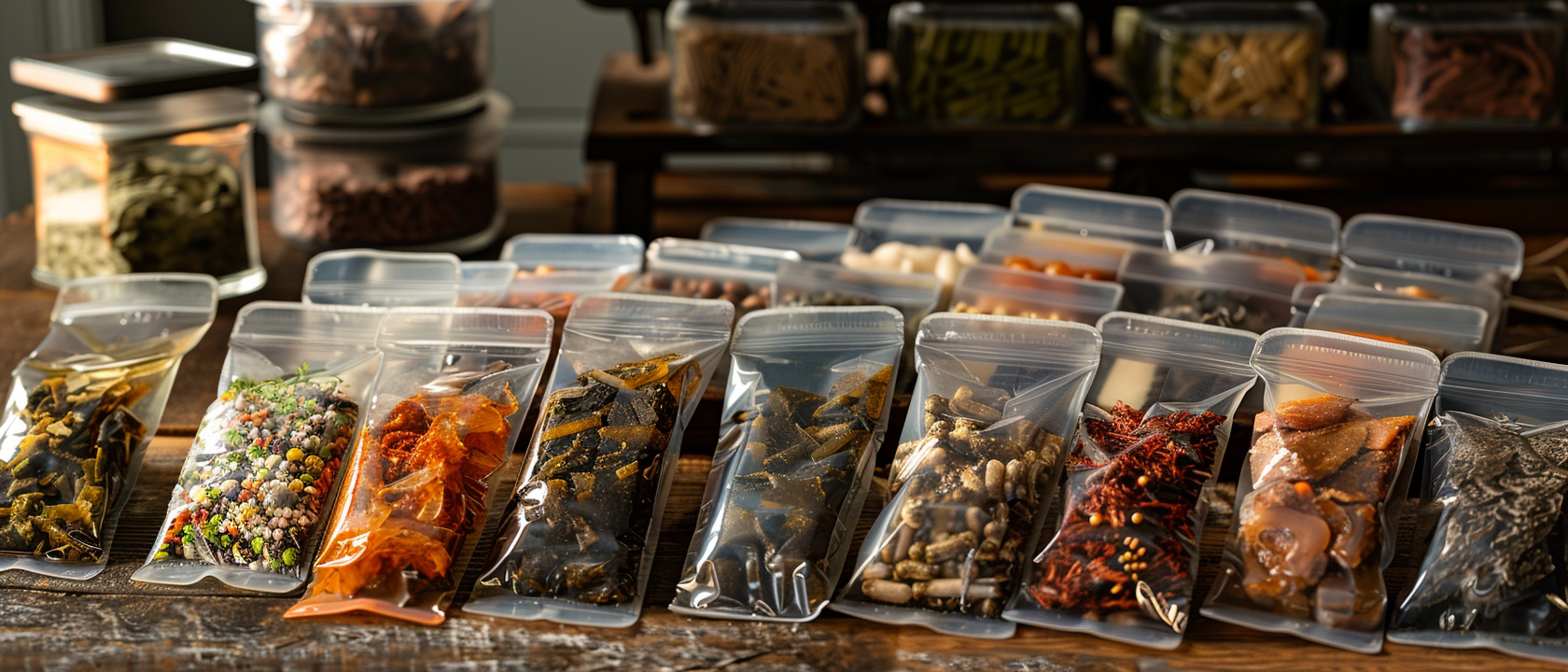 Emergency food bars and freeze-dried meals