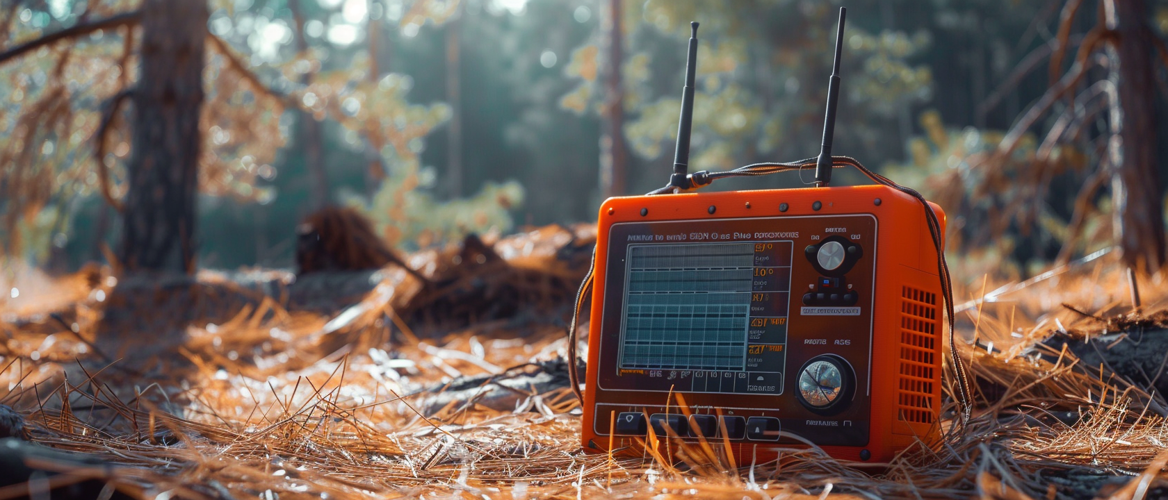 Emergency crank radio with solar panel