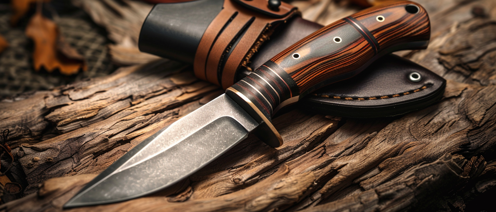 Fixed blade survival knife with sheath
