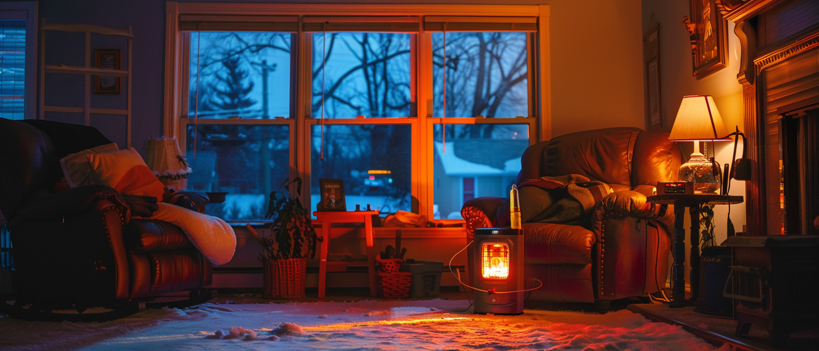 Emergency heating setup during power outage