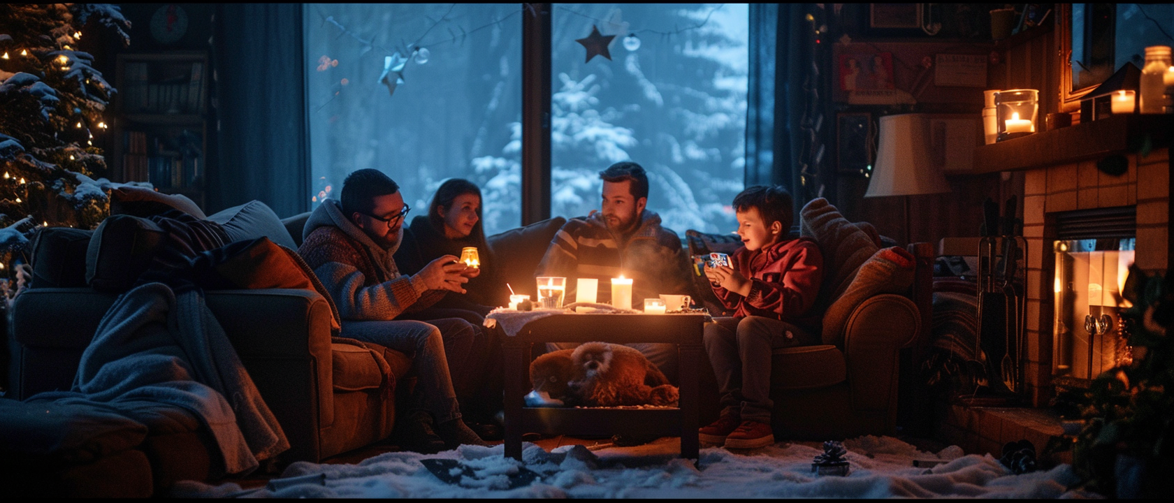 Winter storm emergency supplies and heating equipment